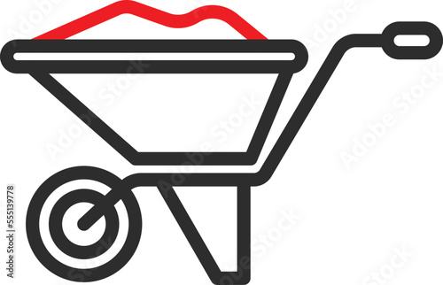 Wheelbarrow Vector Icon
