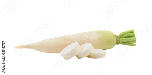 Fotografía Daikon radishes isolated on transparent png