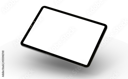 Obraz na płótnie tablet pc - Modern black tablet computer isolated on white background.