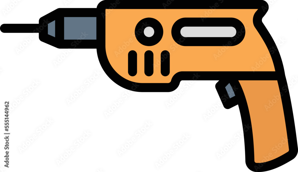 Drill Machine Vector Icon

