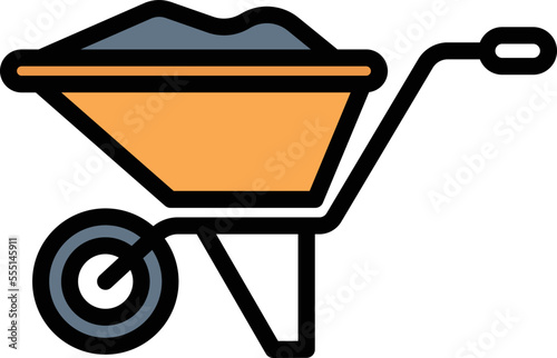 Wheelbarrow Vector Icon
