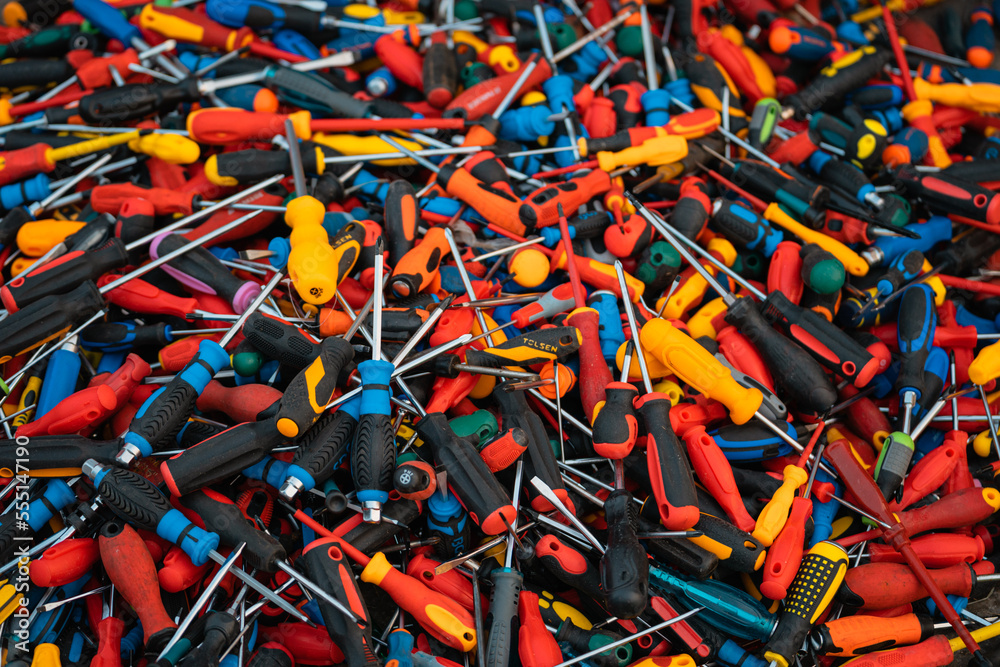 Colorful Pile of Screwdrivers For Sale