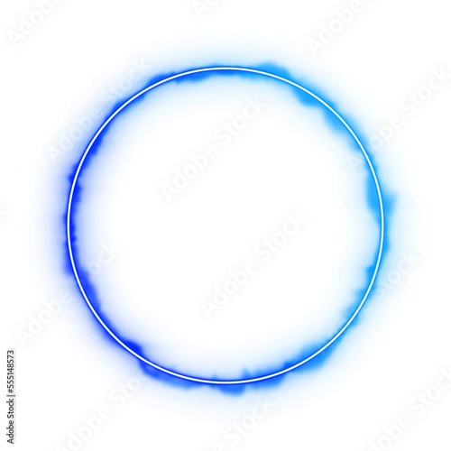 Blue Neon Circle 