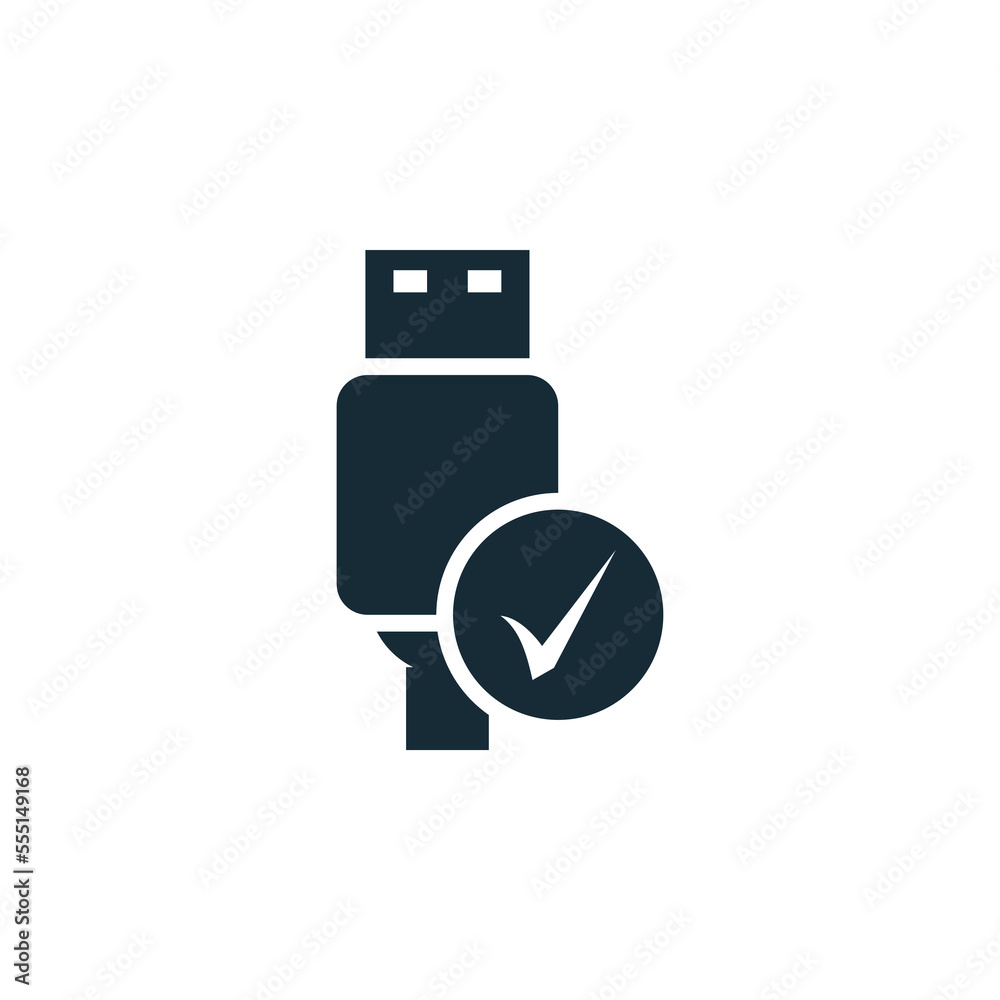 USB cable or Charger Icon Design Template Elements USB cable or Charger Icon Design Template Elements