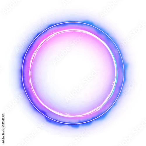 Blue Pink Neon Circle