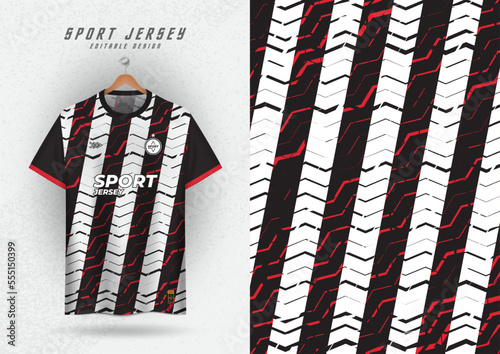 Background Mock up for sports jersey soccer running racing, stripes black and white pattern.