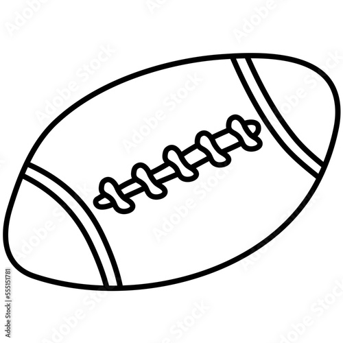 RUGBY BALL line icon