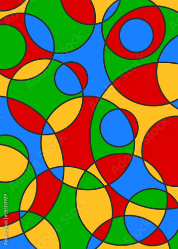Abstract background with colorful overlapping circles pattern