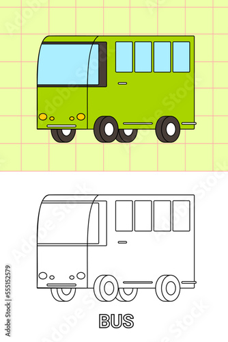 colouring page of all kind transportation