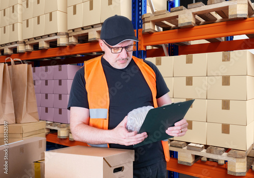 Man warehouse manager. Guy ...