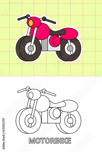 colouring page of all kind transportation