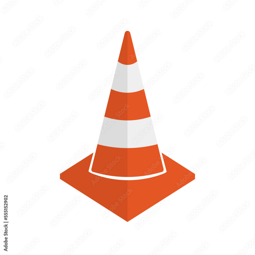 Road cone icon at construction site. Pylon. Road limit. Vector. Road cone icon at construction site. Pylon. Road limit. Vector.