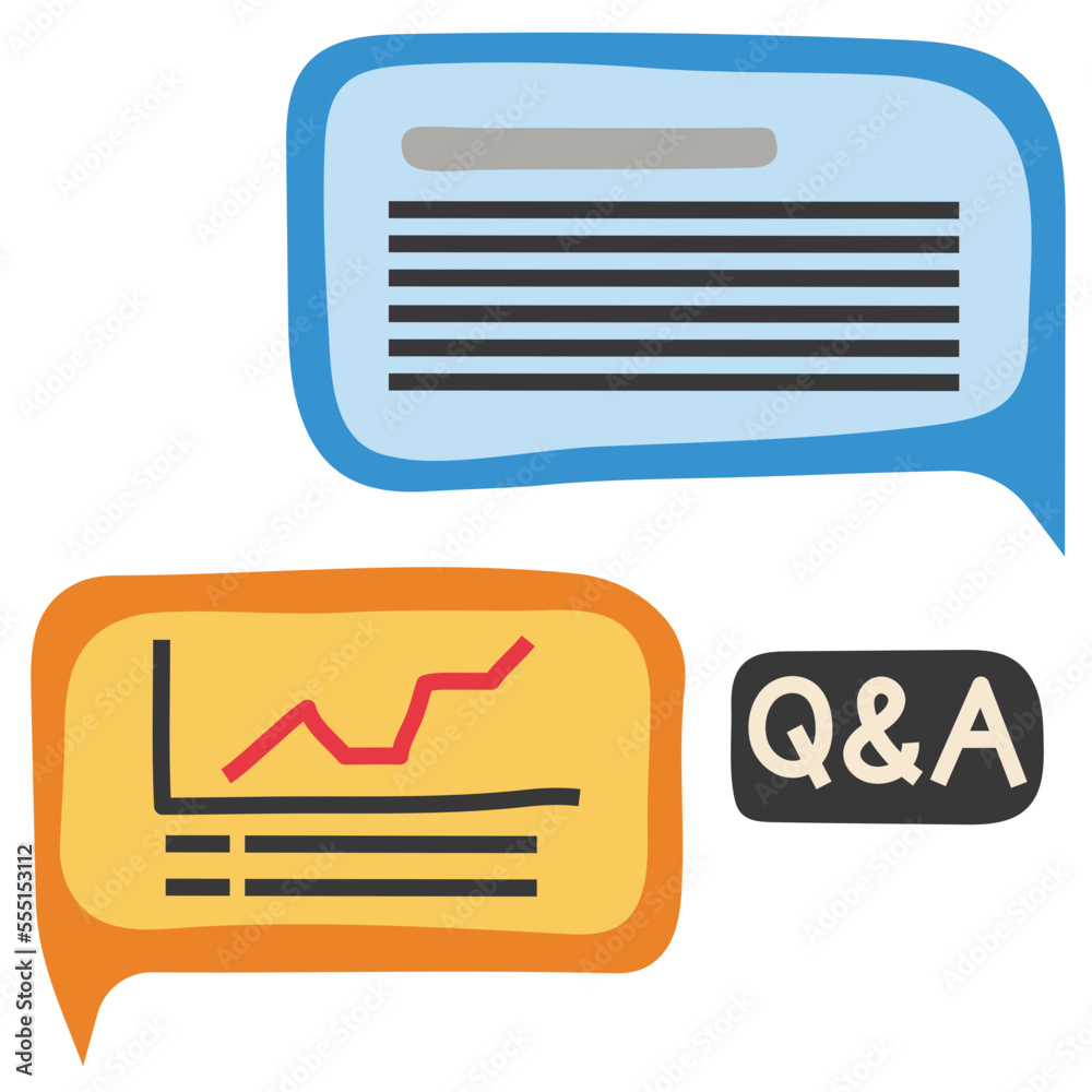 Q&A flat icon Q&A flat icon