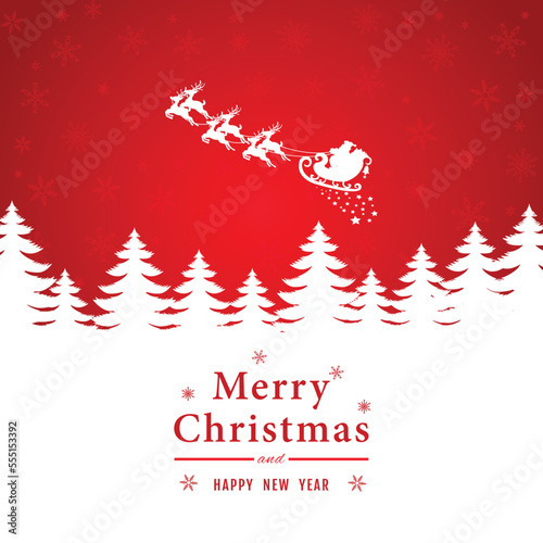 Red Merry Christmas Background 2