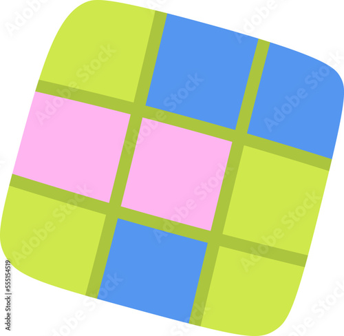 Rubik's cube flat icon Logic game Entertainment