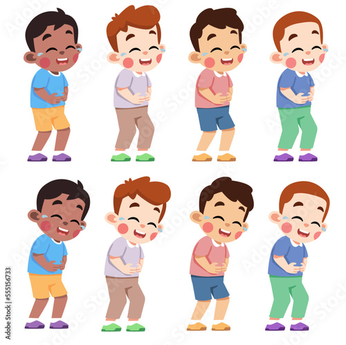 Kid Laughing Standing