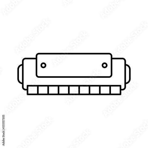 harmonica music instrument icon design. isolated on white background. vector illustration © NUCLEUS