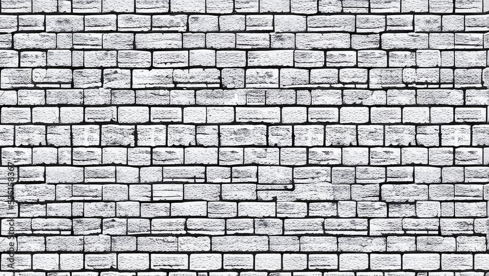 Obraz premium 白レンガ壁の背景 テクスチャ
