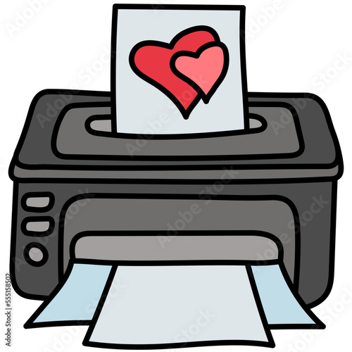 printer filled outline icon