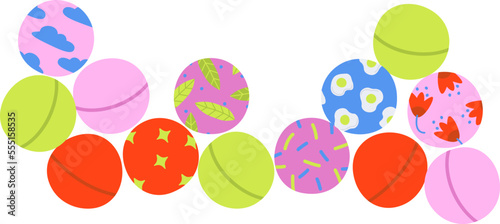 Balls flat icon Grabber machine Entertainment for children