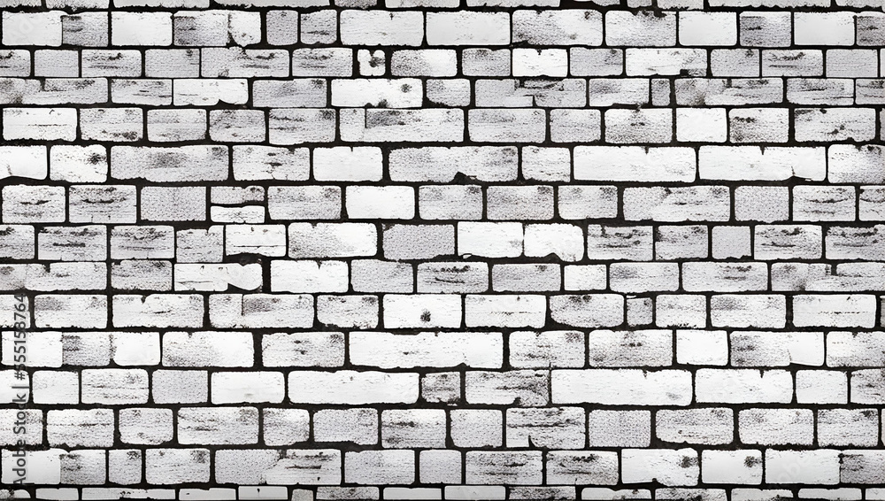 Obraz premium 白いレンガ壁の背景 テクスチャ