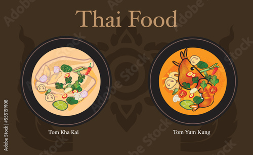Thai food tom yum and tom kha soup thai food recipes