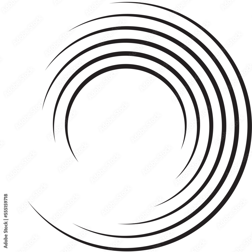 Black circle speed lines isolated. Abstract speed lines in circle form, vector. For geometric art, elements design, logo, print materials and placard template. Abstract speed lines circles background Black circle speed lines isolated. Abstract speed lines in circle form, vector. For geometric art, elements design, logo, print materials and placard template. Abstract speed lines circles background