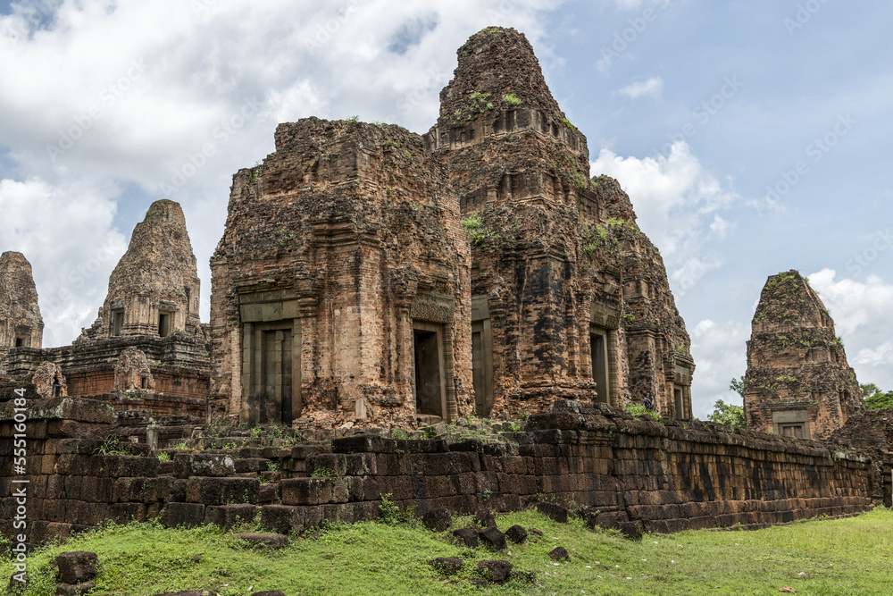 Ruined stone towers of Pre Rup Temple, Angkor Wat; Siem Reap, Siem Reap Province, Cambodia Ruined stone towers of Pre Rup Temple, Angkor Wat; Siem Reap, Siem Reap Province, Cambodia