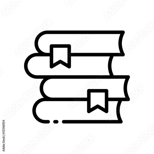 Books line icon. Printed edition, study, student, student, school, university, work, ideas, development, author, writer, reading, shelf, encyclopedia. Knowledge concept. Vector black line icon
