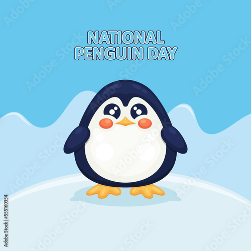 National Penguin Day background.