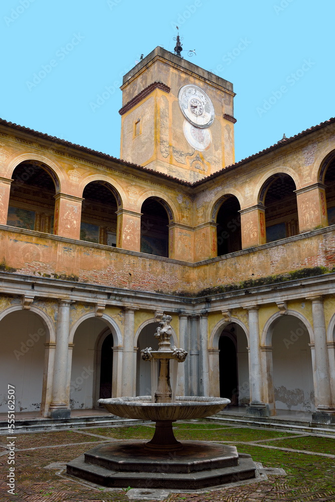 Main cloister of Certosa, Saint Lawrence Charterhouse Monastery Padula Italy