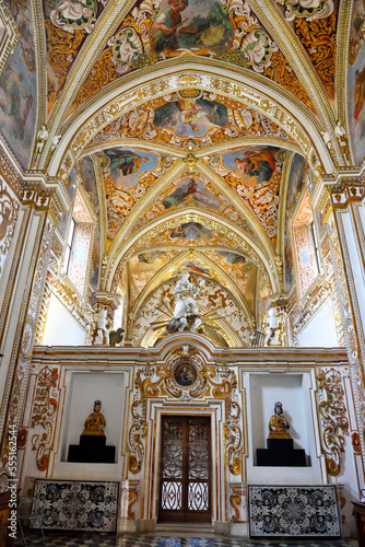  interior of the Certosa di San Lorenzo Padula Italy © maudanros