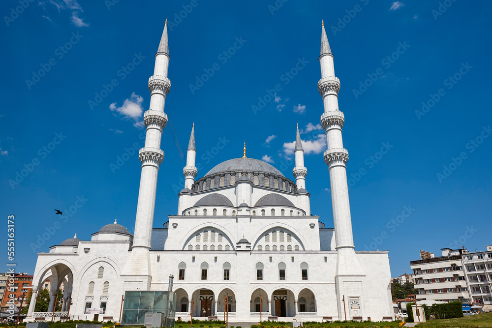 Fototapeta premium Melike Hatun mosque in Ankara city center. Worship place. Turkey