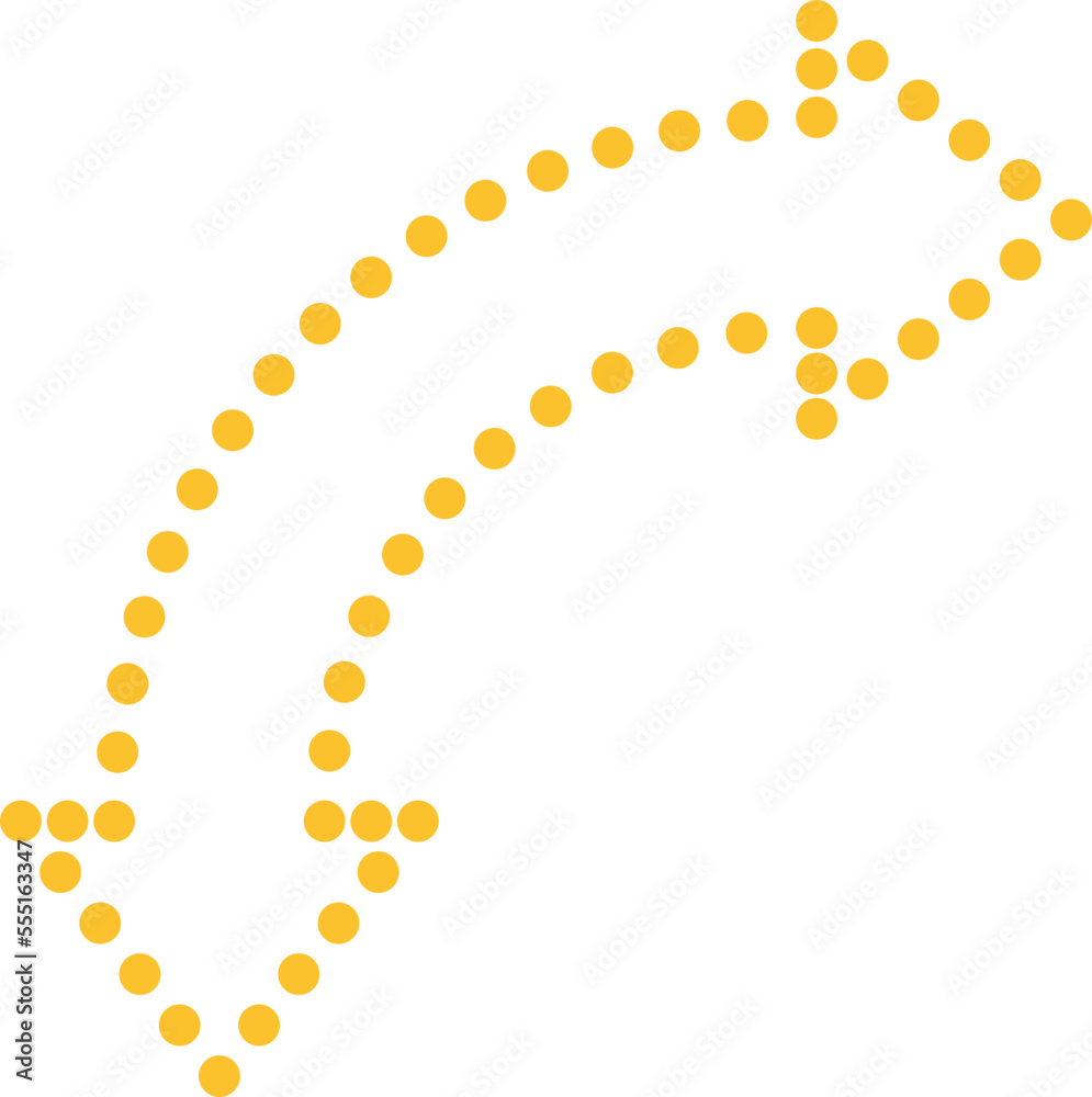 Curved Dotted Arrow Curved Dotted Arrow