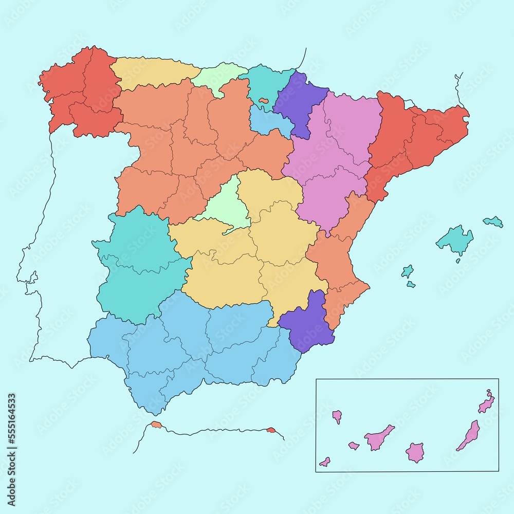 political map of spain