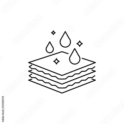 Filtration system refine particles germs icon sign design vector