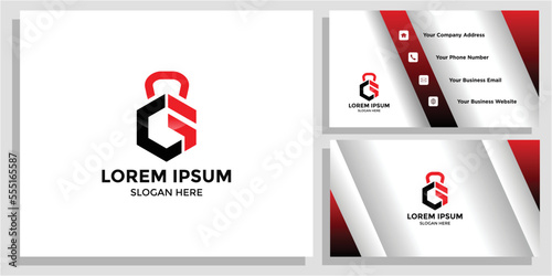 gym design logo and branding card