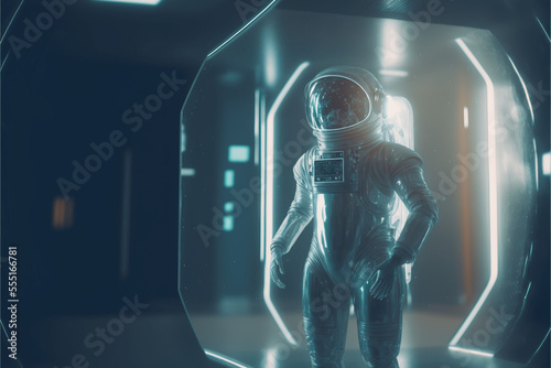 Astronaut on space- Generated by Generative