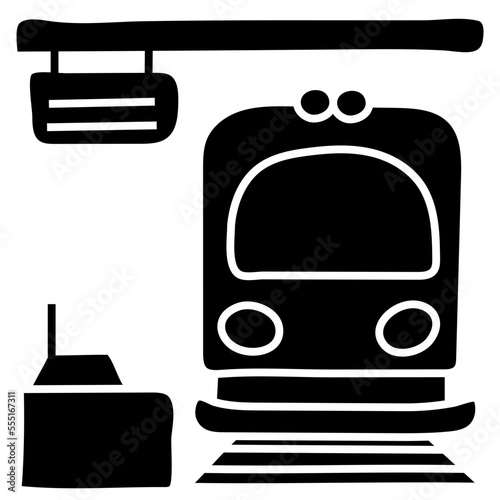 TRAIN STATION glyph icon