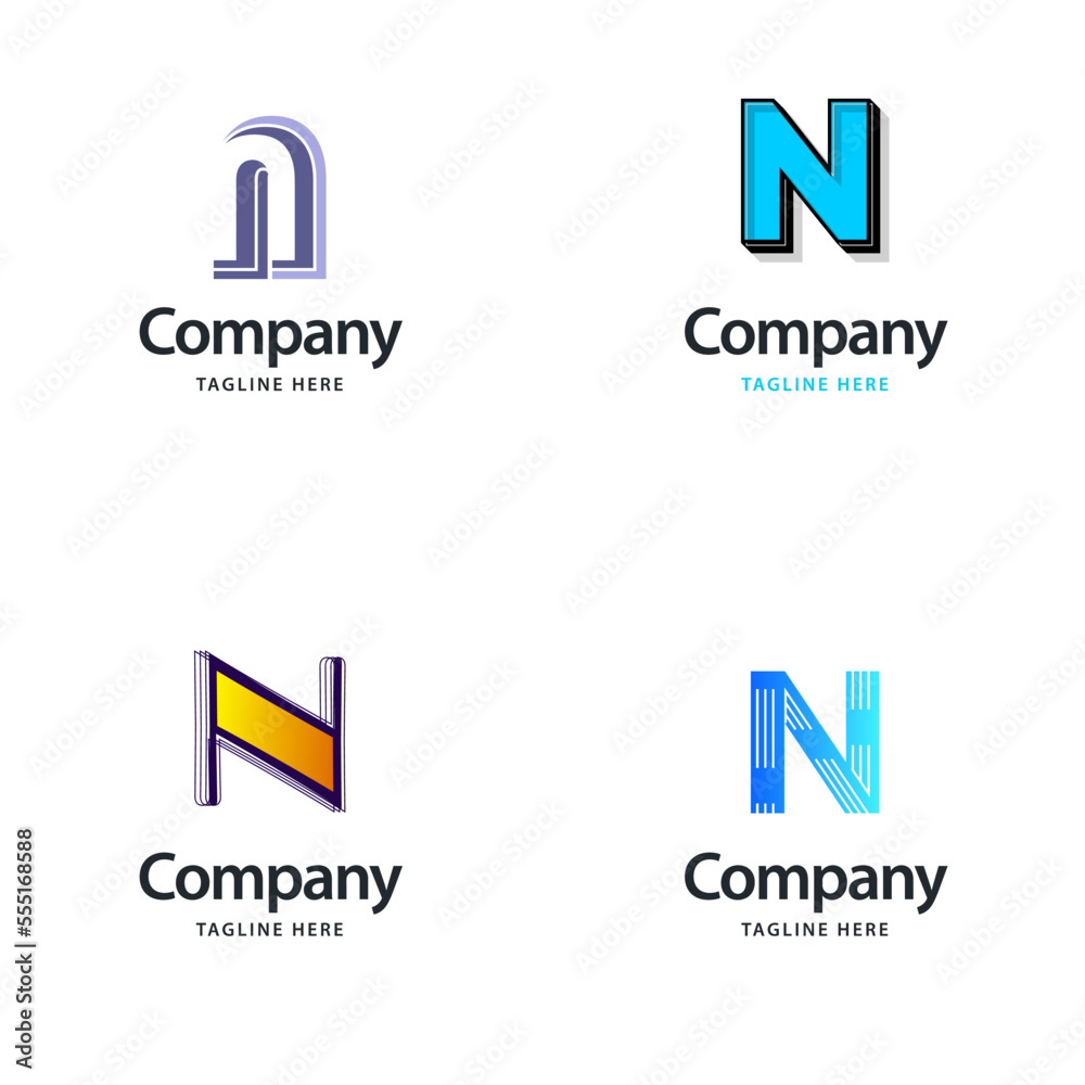Letter N Big Logo Pack Design Creative Modern logos design for your business