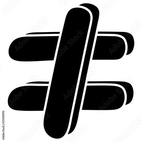 INEQUALITY glyph icon