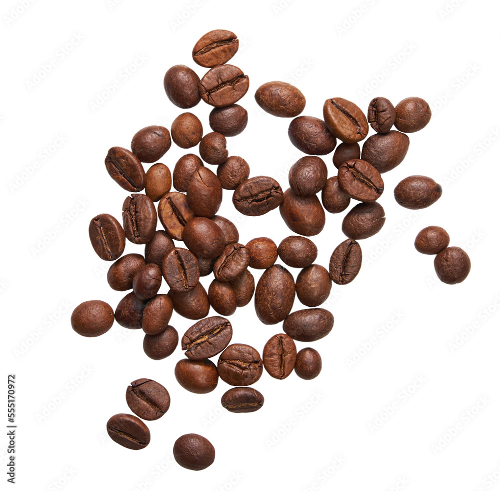 Coffee beans on transparent background. PNG file. Coffee beans on transparent background. PNG file.
