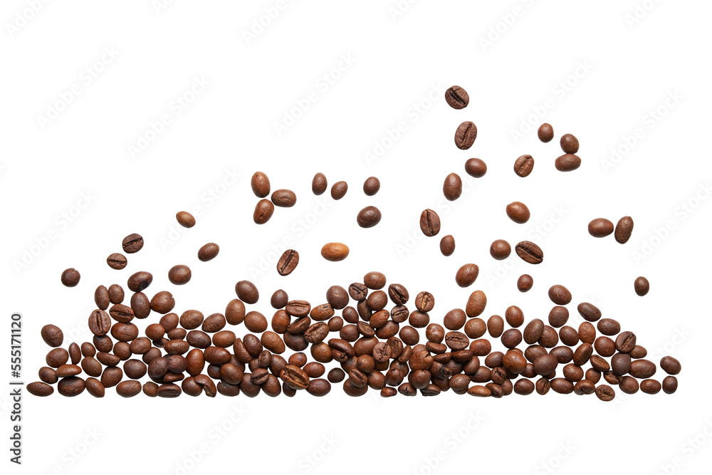 Coffee beans on transparent background. PNG file. Coffee beans on transparent background. PNG file.