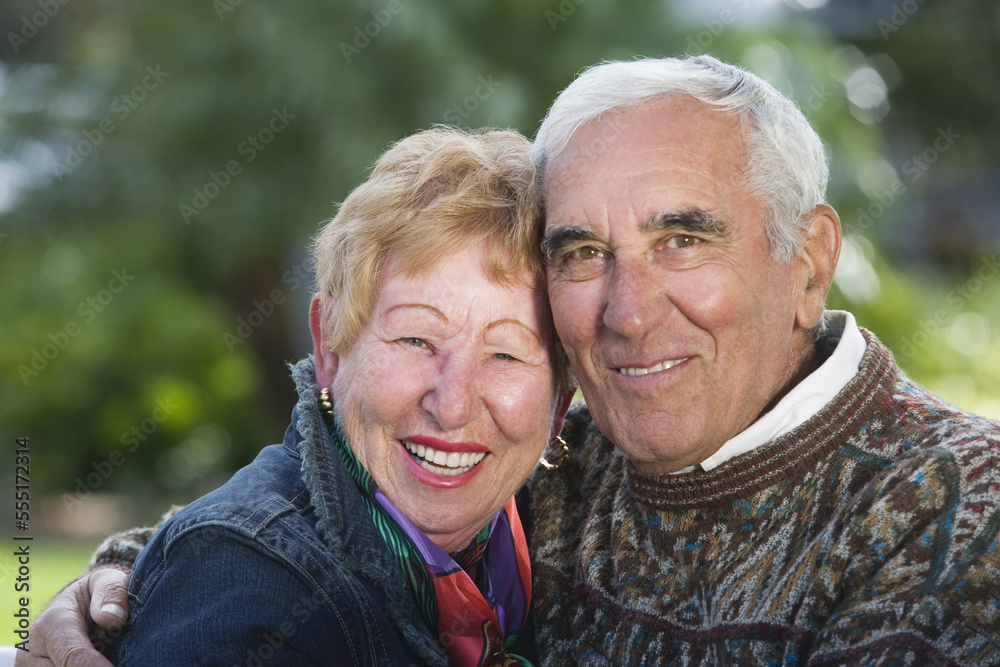 Portrait of a senior couple smiling. Portrait of a senior couple smiling.