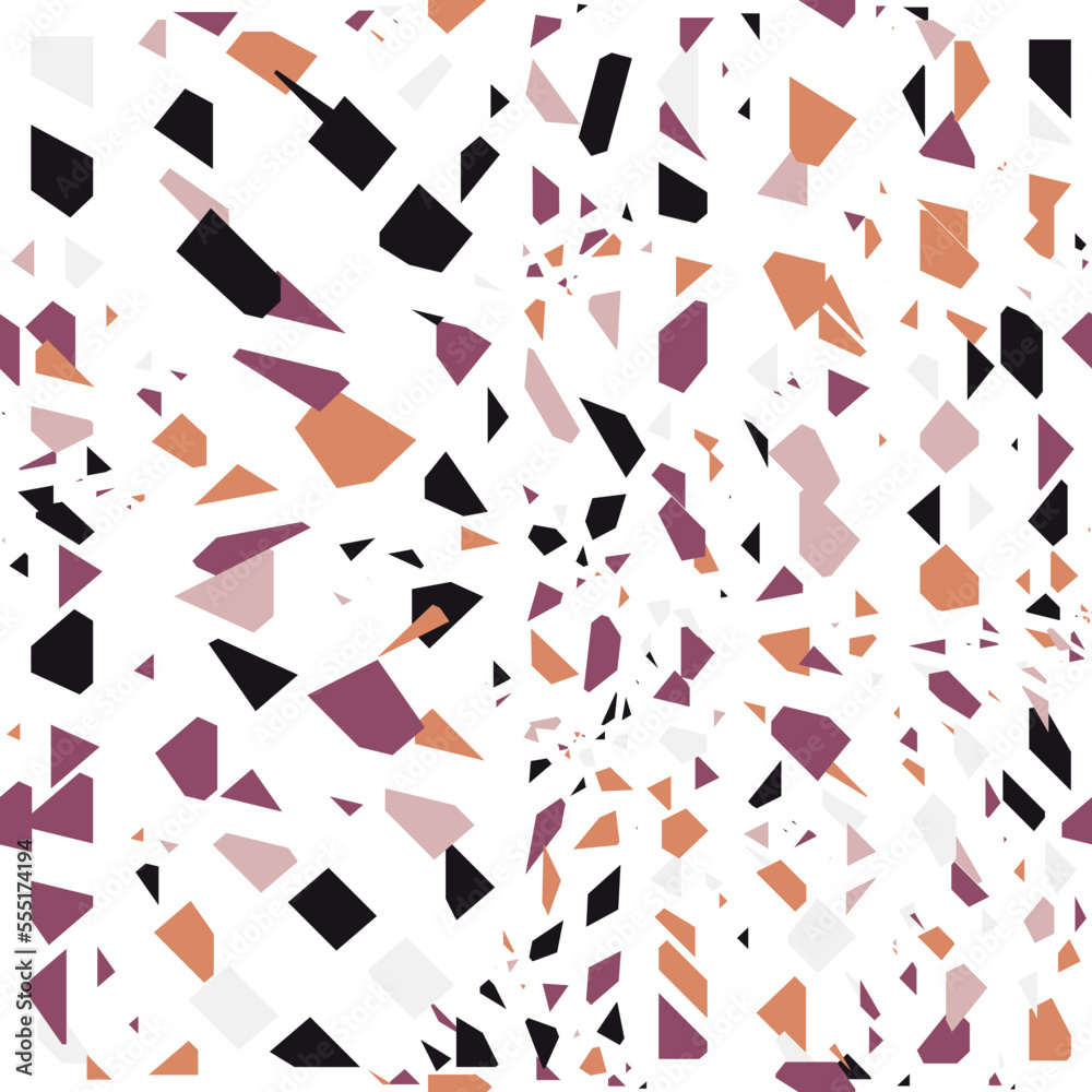 terrazzo pattern Granite Terrazzo Tile Wallpaper. Blue and White Ceramic Card.