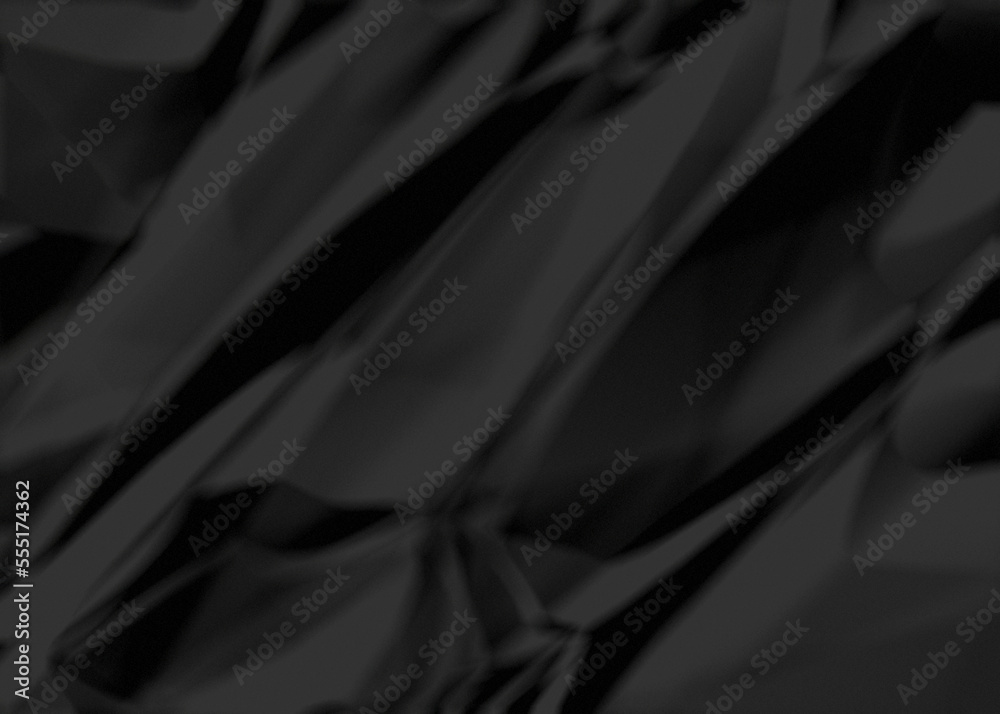 Obraz premium Black crumpled paper texture background. A crumpled sheet of dark gray paper abstract background.