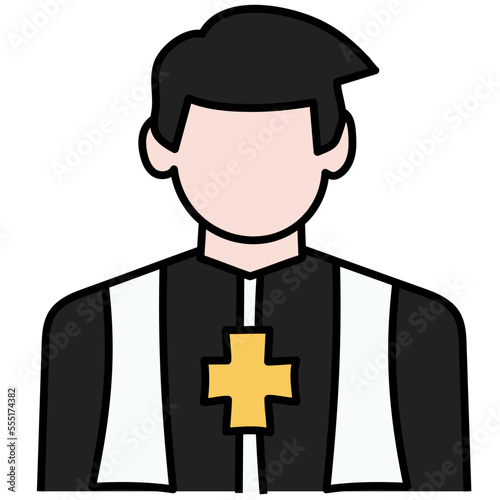 PASTOR filled outline icon