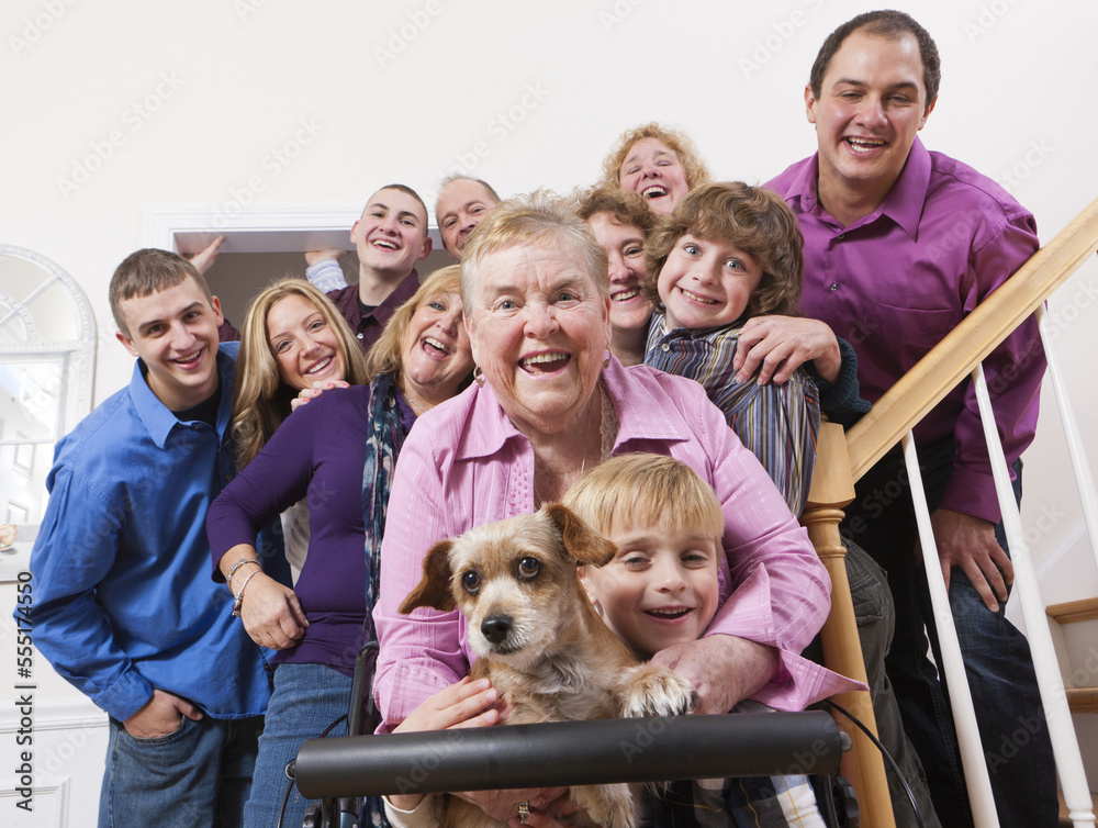 Portrait of a happy extended family having fun at home Portrait of a happy extended family having fun at home