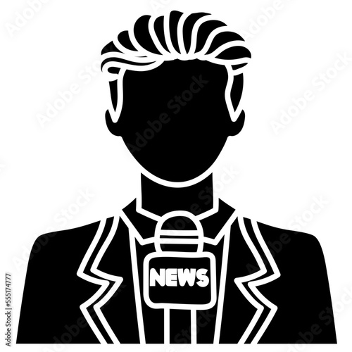 REPORTER glyph icon