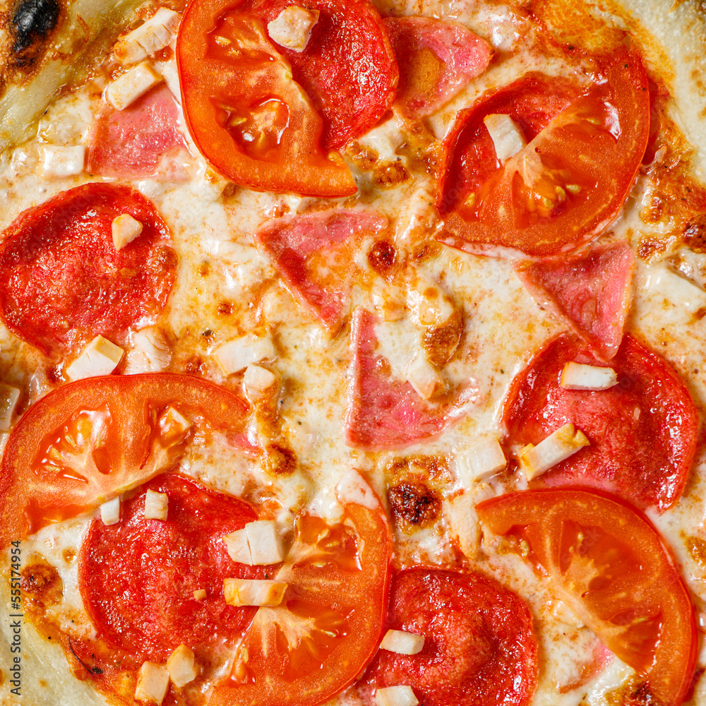 Pizza stuffing sausage tomatoes cheese Pizza stuffing sausage tomatoes cheese
